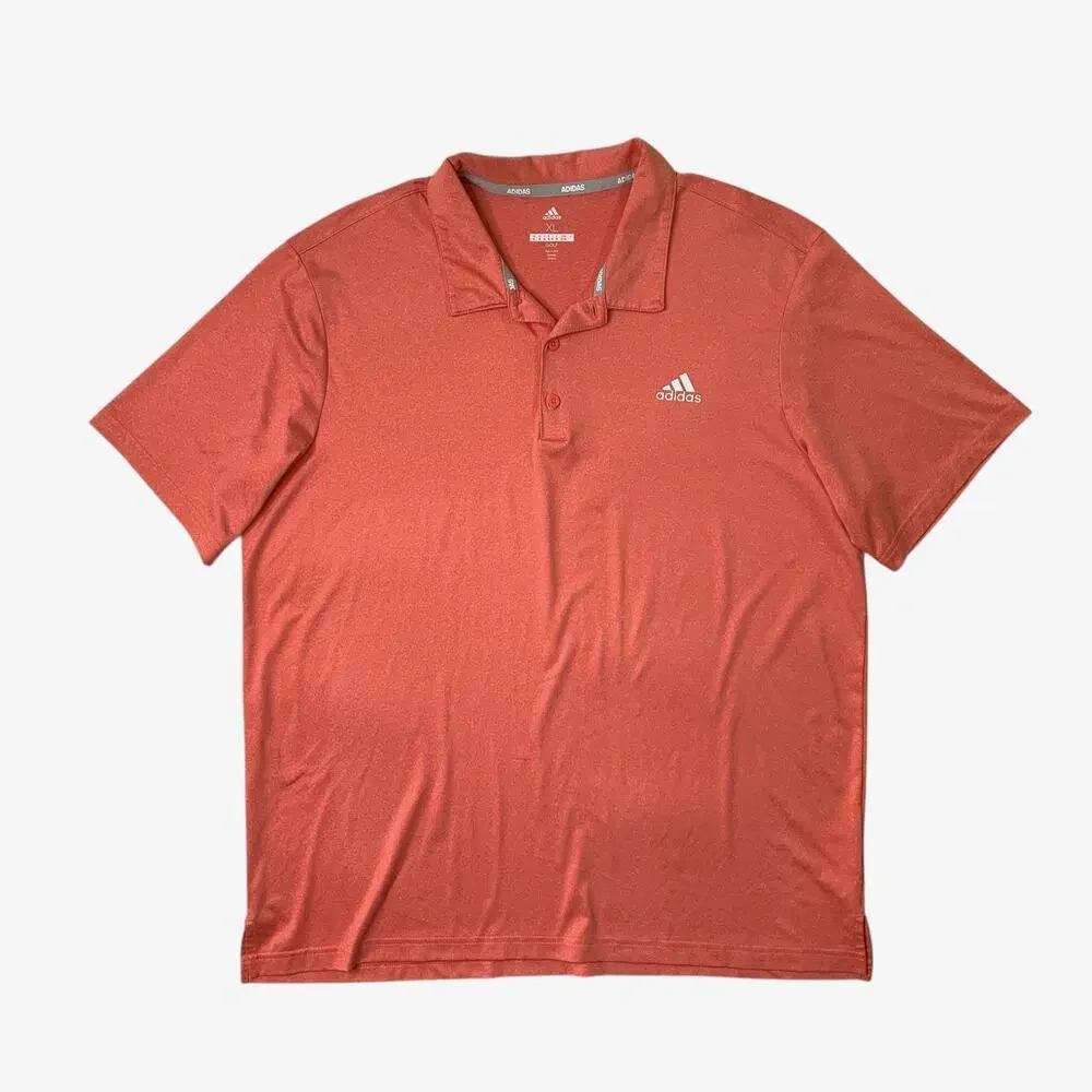 Adidas Shirt Mens XL Extra Large Nectarine Golf Performance Drive Heather Polo